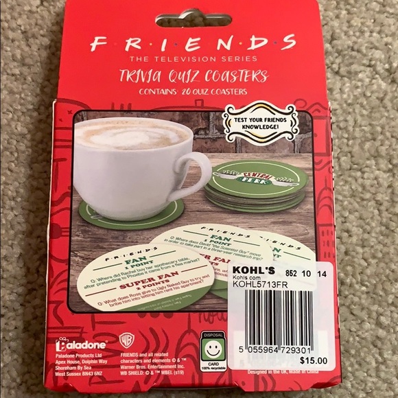 🎄 10/$20 🎄 Friends trivia coasters friends tv - Picture 3 of 6